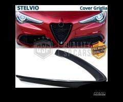 Cover Griglia V per Alfa Romeo Stelvio Nero Lucido