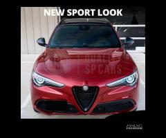 Cover Griglia V per Alfa Romeo Stelvio Nero Lucido