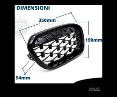 GRIGLIE per BMW Serie 1 F20 F21 15-18 Nera Diamond - 11