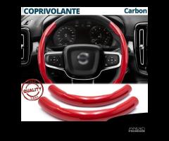 COPRIVOLANTE per VOLVO in FIBRA CARBONIO Rosso