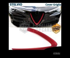 Cover Griglia per Alfa Romeo Stelvio Cornice Rossa