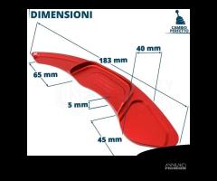 PALETTE Cambio Volante per VOLKSWAGEN Paddle Rosse - 11