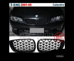 GRIGLIE per BMW Serie 3 E46 Mascherine Nero Lucido