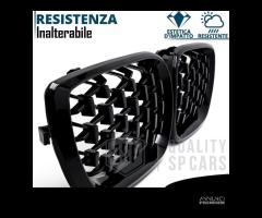 GRIGLIE per BMW Serie 3 E46 Mascherine Nero Lucido - 11