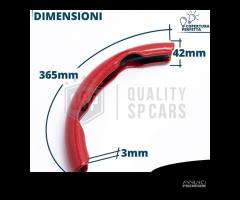 COPRIVOLANTE per SAAB Effetto FIBRA CARBONIO Rosso - 9