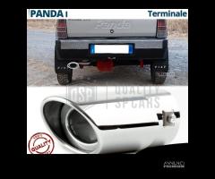 TERMINALE Scarico OVALE per FIAT PANDA 141 Cromato