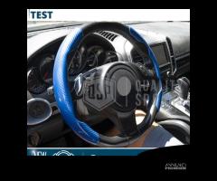 COPRIVOLANTE per SKODA Effetto FIBRA CARBONIO Blu