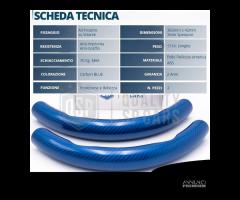 COPRIVOLANTE per SKODA Effetto FIBRA CARBONIO Blu