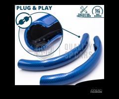 COPRIVOLANTE per SKODA Effetto FIBRA CARBONIO Blu