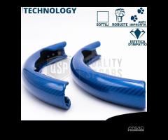 COPRIVOLANTE per SKODA Effetto FIBRA CARBONIO Blu - 10