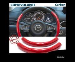 COPRIVOLANTE per MAZDA in FIBRA CARBONIO Rosso