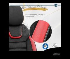 COPRISEDILI per OPEL CORSA Pelle Rossa e Alcantara - 7