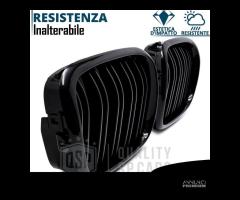 GRIGLIE Doppio Rene per BMW Serie 5 E39 Nero Lucid - 9