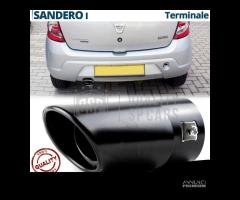 TERMINALE di Scarico per DACIA SANDERO OVALE Nero