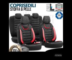 COPRISEDILI Ford Ecosport Scamosciato Pelle Rossa - 14