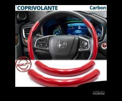 COPRIVOLANTE Rosso per HONDA in FIBRA CARBONIO - 1