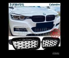 GRIGLIE per BMW Serie 3 F30 F31 Nera Diamond 3d