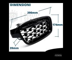 GRIGLIE per BMW Serie 3 F30 F31 Nera Diamond 3d - 11