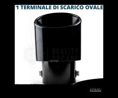 TERMINALE di Scarico OVALE per FORD KA 2 Inox Nero