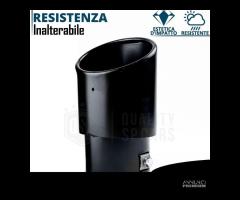 TERMINALE di Scarico OVALE per FORD KA 2 Inox Nero - 6