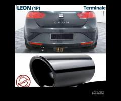 TERMINALE di Scarico per SEAT LEON 1P Inox NERO