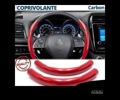 COPRIVOLANTE per MITSUBISHI FIBRA CARBONIO Rosso