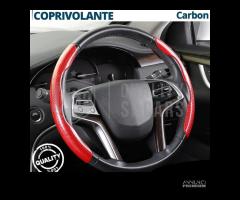 COPRIVOLANTE per MINI Effetto FIBRA CARBONIO Rosso - 8