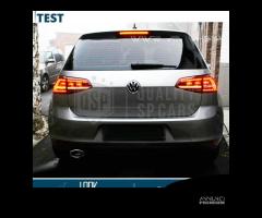 TERMINALE di Scarico OVALE per VW GOLF 7 NERO