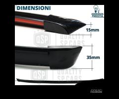 SPOILER LED Posteriore BMW Serie 6 7 Adesivo NERO - 8