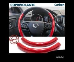 COPRIVOLANTE Per SSANGYONG in CARBONIO Rosso