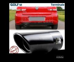 TERMINALE di Scarico per VW GOLF 6 OVALE NERO