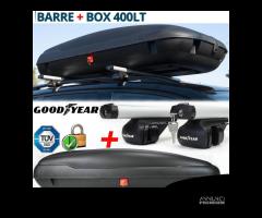 Box Tetto 400LT + BARRE Portatutto per FREELANDER