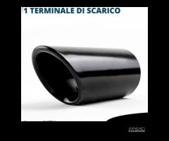 TERMINALE di Scarico per VW NEW BEETLE Inox NERO