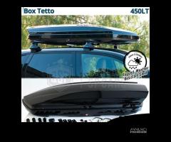 Box Tetto Auto 450 Litri Baule PORTABAGAGLI Nero - 12