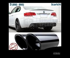 TERMINALI di Scarico NERI per BMW Serie 3 E92 E93