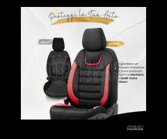 SET COPRISEDILI per Fiat 500X Pelle Rossa Alcantar - 9