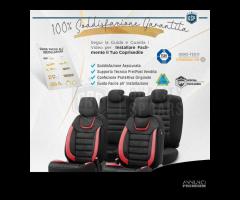 SET COPRISEDILI per Fiat 500X Pelle Rossa Alcantar - 13