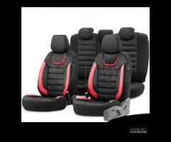 SET COPRISEDILI per Fiat 500X Pelle Rossa Alcantar - 14