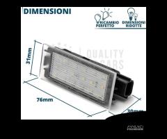 Placche Luci Targa LED per Renault Trafic 3 6500K - 8