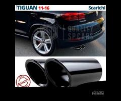 TERMINALI di Scarico NERI per VW TIGUAN 11-16