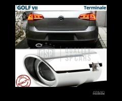 TERMINALE di Scarico per VW GOLF 7 OVALE Cromato