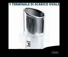 TERMINALE di Scarico per VW GOLF 7 OVALE Cromato - 6