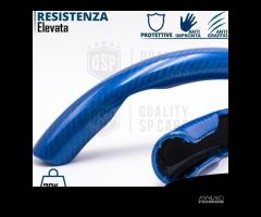 COPRIVOLANTE per MAZDA Effetto FIBRA CARBONIO Blu - 8