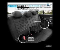 COPRISEDILI per FIAT BRAVO in PELLE Nera COMPLETO - 10