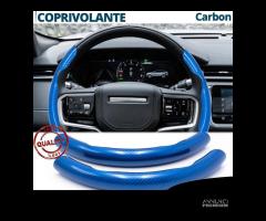 COPRIVOLANTE per LAND ROVER in FIBRA CARBONIO Blu