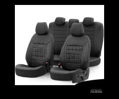 SET COPRISEDILI per Renault Megane in PELLE Nera - 13