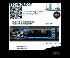 Autoradio Stereo 1 DIN BLUETOOTH Radio MP3 USB