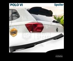 SPOILER per VW POLO 6 AW1 Alettone NERO Lucido