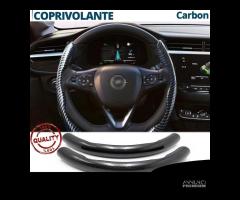 COPRIVOLANTE per OPEL Effetto FIBRA CARBONIO Nero