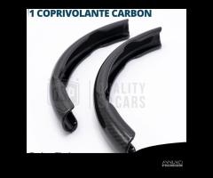 COPRIVOLANTE per OPEL Effetto FIBRA CARBONIO Nero